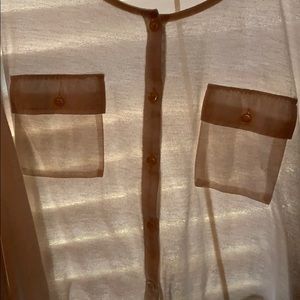 Forever 21 Tops - Cream , semi sheer top Forever 21 Tops - Cream , semi sheer top